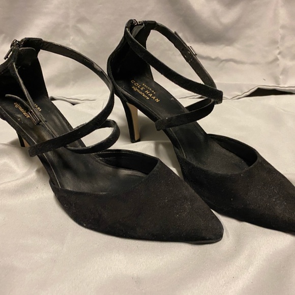 Cole Haan Suede Ankle Strap Pumps - Picture 8 of 9